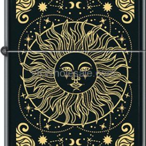 Sharp Hard to Find Black Matte Sun Zippo